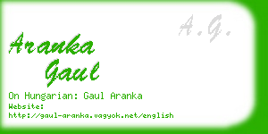 aranka gaul business card